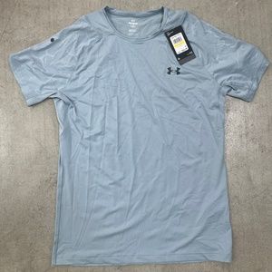 NWT Men’s Under Armour Rush Emboss Workout Shirt Medium Blue